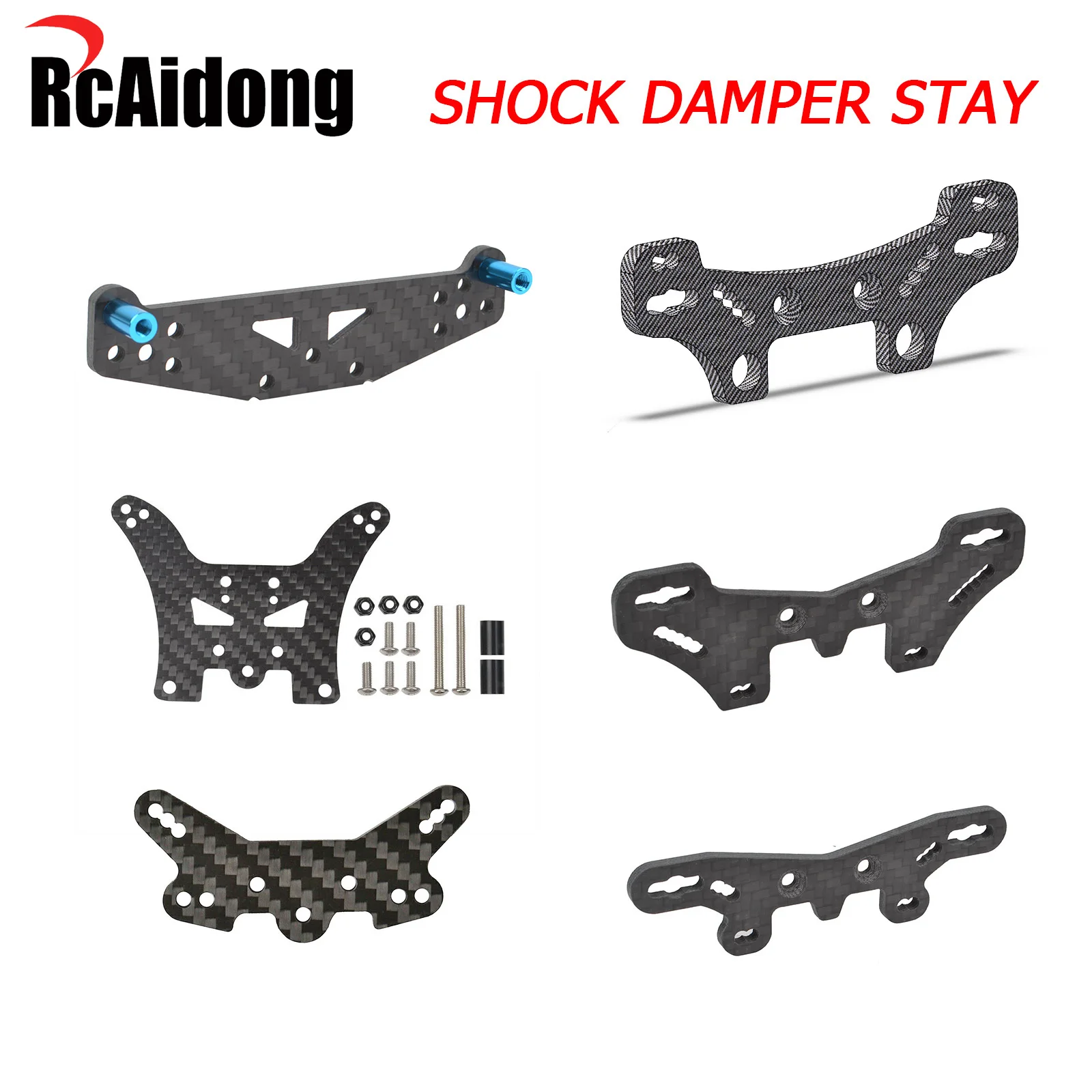 

1/10 Carbon Front/Rear Shock Damper Stay for Tamiya TT-01/TT-02/TT-02B/TT-02S/TT-02D/TT-02R 54947 54556 54557 54633 Upgrade