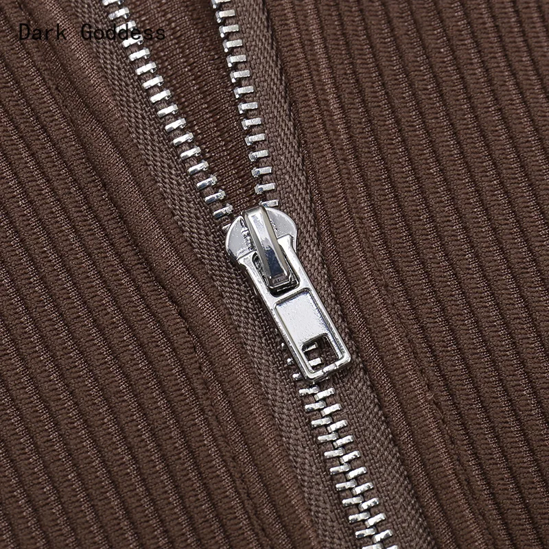 Готический облегающий Повседневный коричневый модный вязаный женский