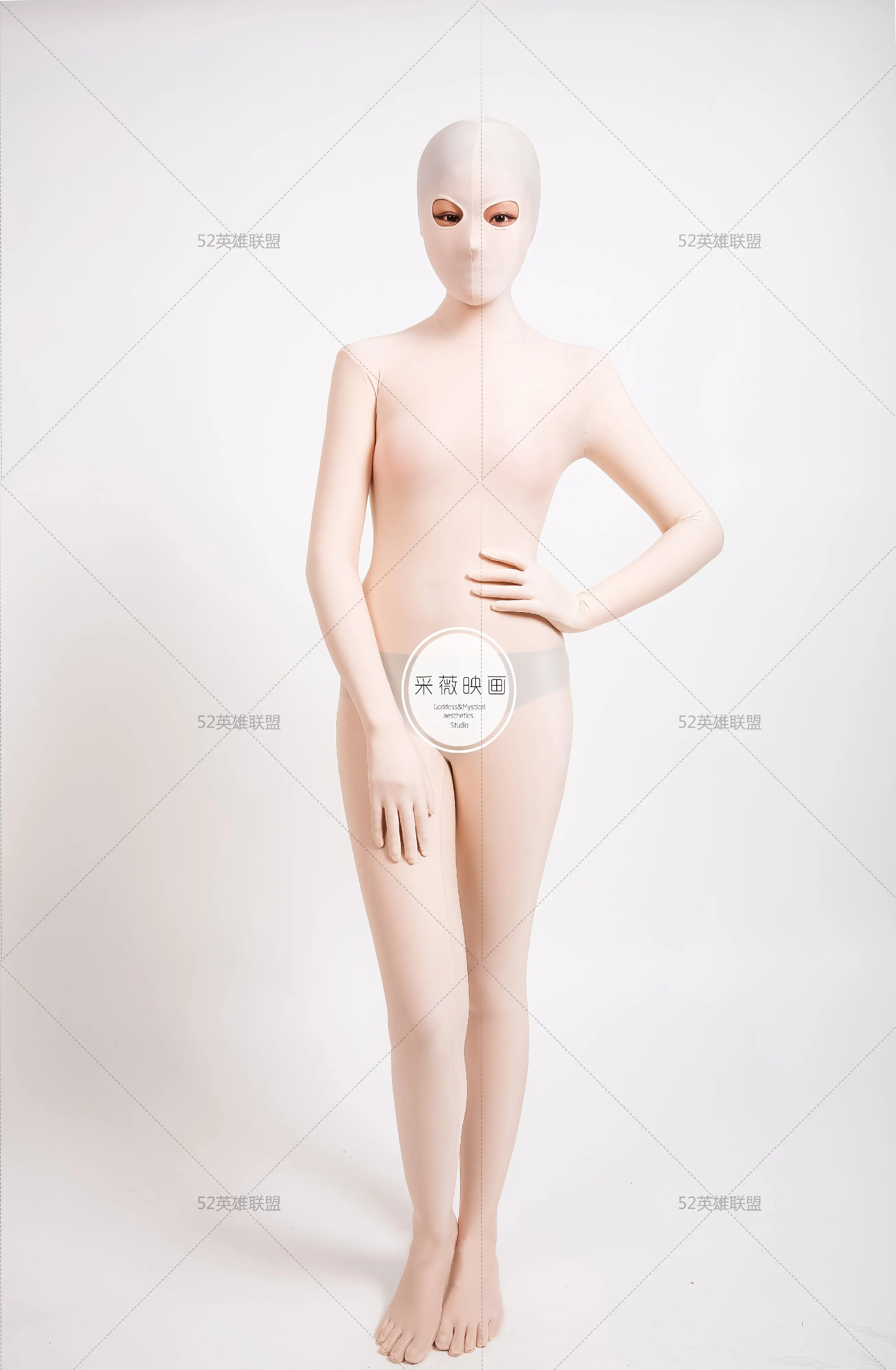 

Customize cosplay crossdress second skin body suit with With Cleavage Line Breast Form B-F Cup kigurumi zentai suit