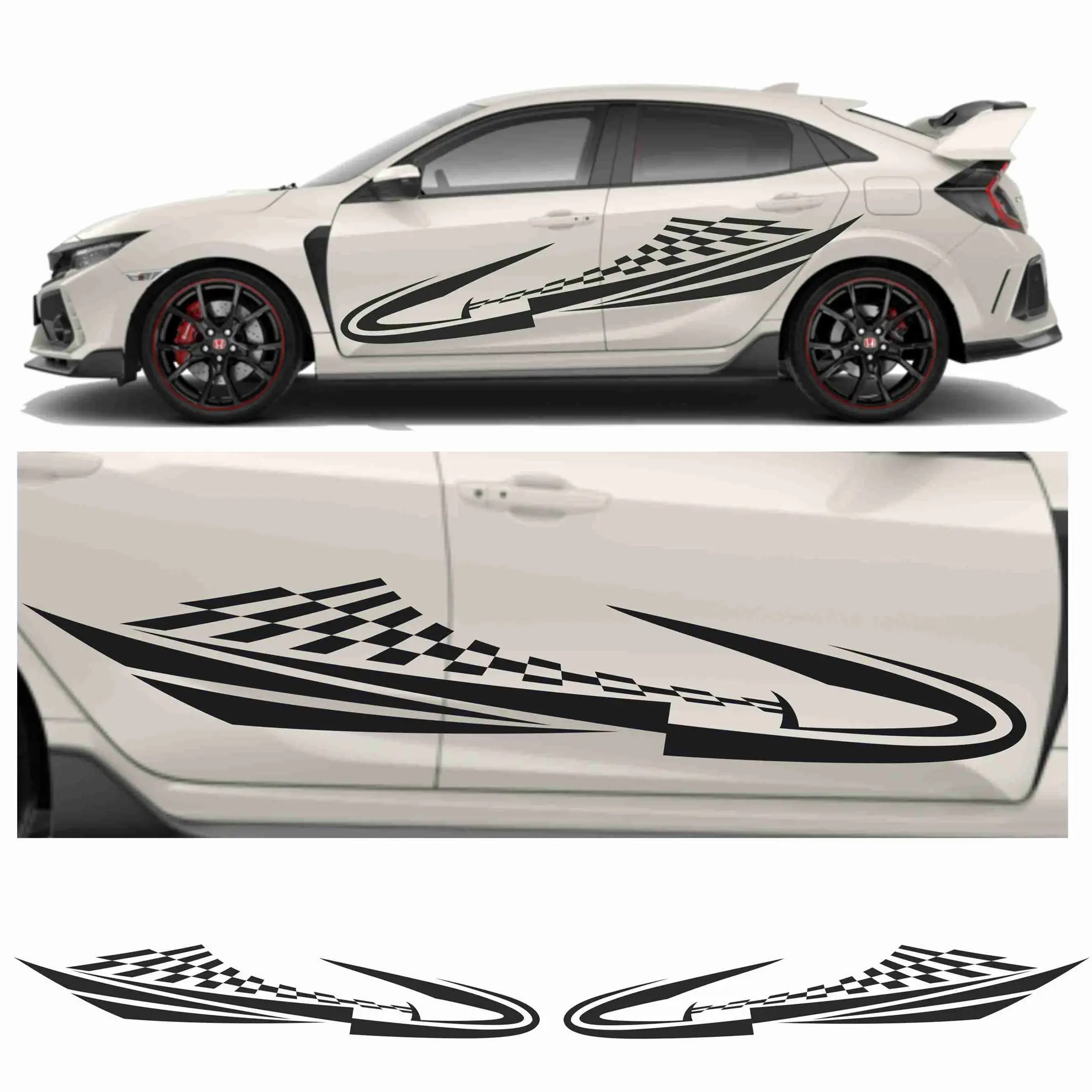 

Боковая наклейка Swoosh, жесткая графика, боковая оболочка автомобиля, наклейки, подходят для большинства транспортных средств, виниловые автомобильные аксессуары, наклейки