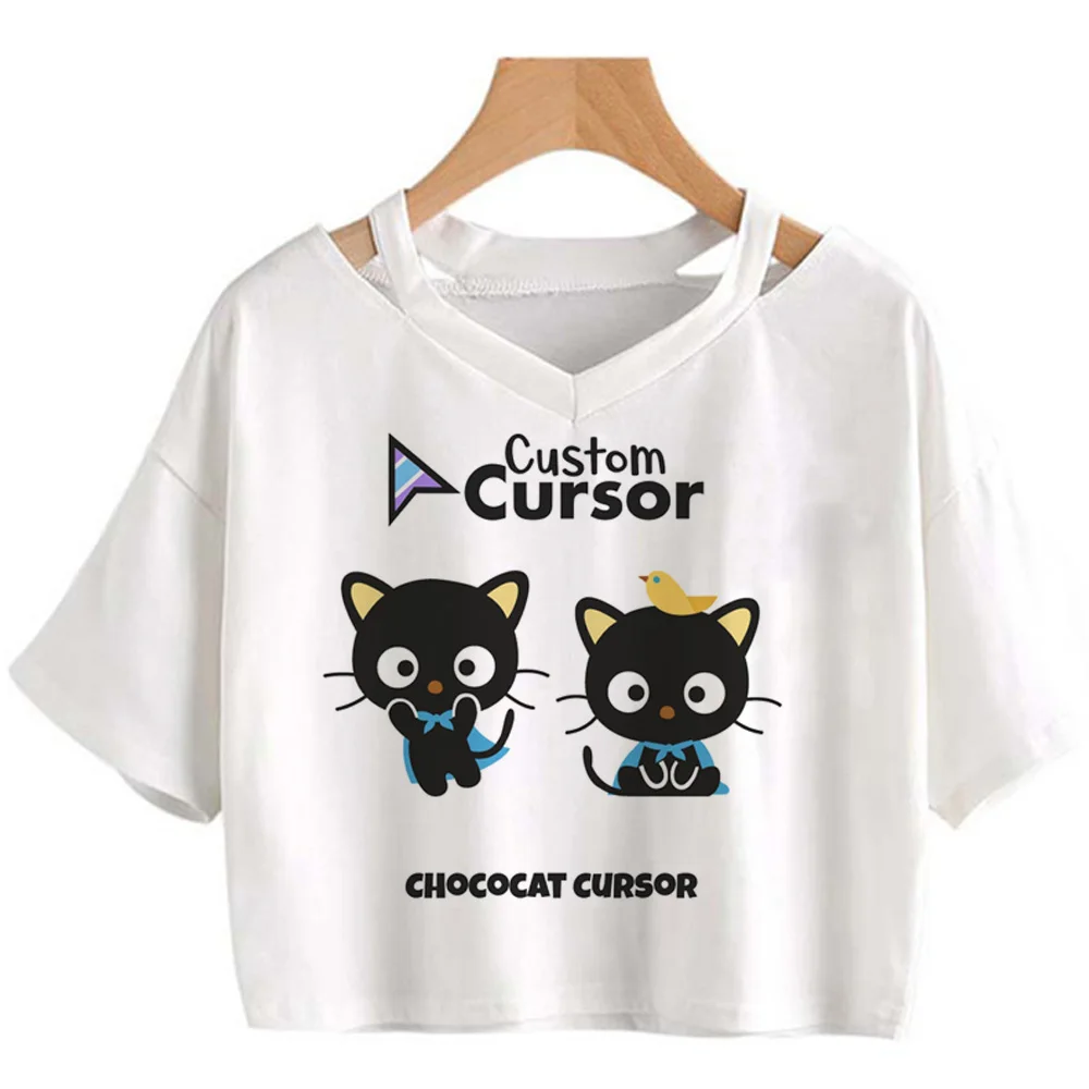 Футболки Chococat женская уличная одежда футболка для манги дизайнерская девушек в
