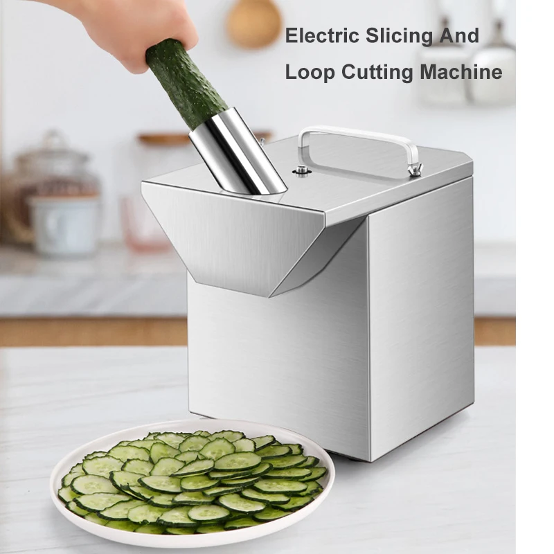 

Commercial Electric Potato Chilli Carrot Slicer Multifunction Vegetable Slicing Shredding Machine Cut Sausage And Bacon Cutter