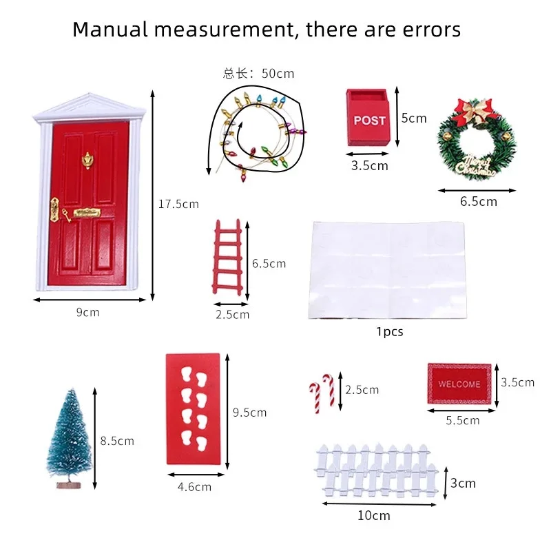 

Миниатюрный набор рождественского декора для кукольного домика (11 шт.)