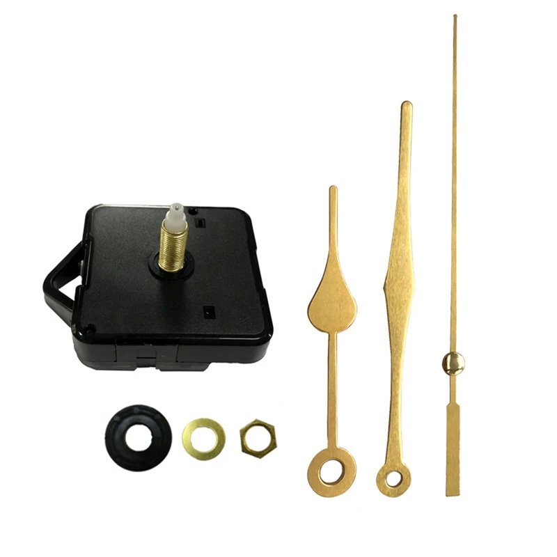 

Kili Non-Ticking Quartz DIY Wall Clock Movement Mechanism Kit With 3 Gold Hands DIY Silent Clock Repair Parts Replacement