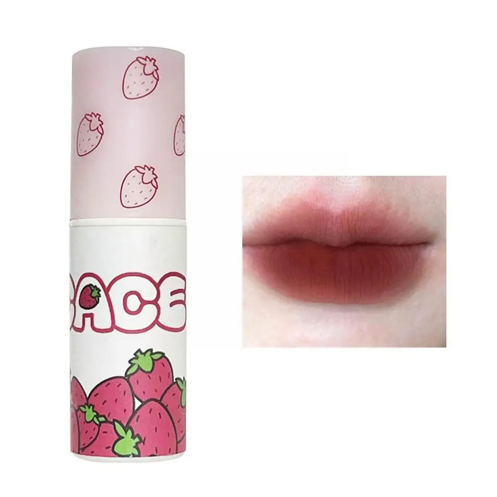

6 Color Brown Pink Lip Glaze Matte Liquid Lipstick Nude Up Rouge Strawberry Red Cheek Cute Mud Make Lip Waterproof Velvet T D3L0