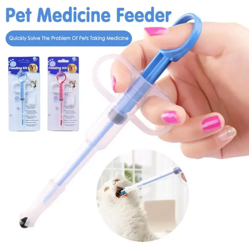 

Pet Medicine Syringe Tablet Pill Gun Piller Push Dispenser Medicine Water Milk Syringe Dog Cat Puppy Feeder Kit