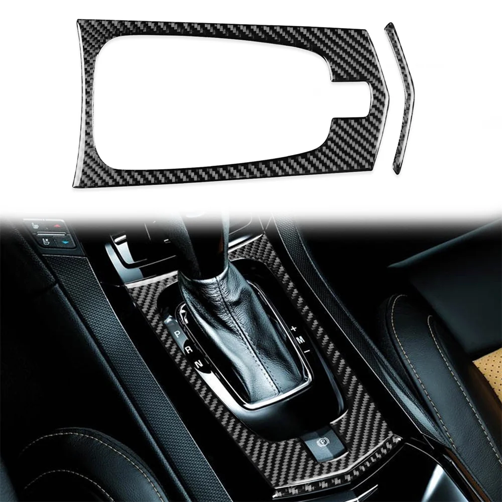 

For Cadillac CTS 2008-2013 gear panel 2 pieces carbon fiber decorative sticker