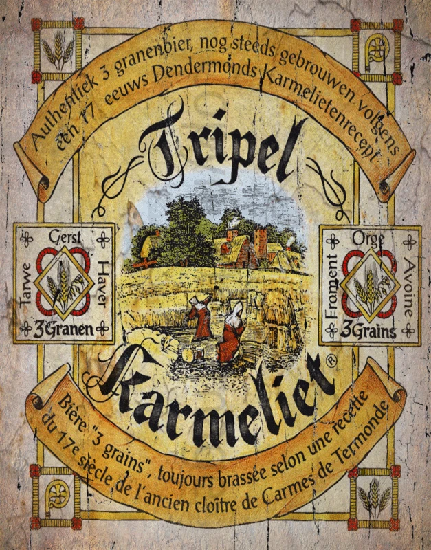 

Tripel Karmeliet пивной паб бар металлический жестяной знак плакат настенный налет