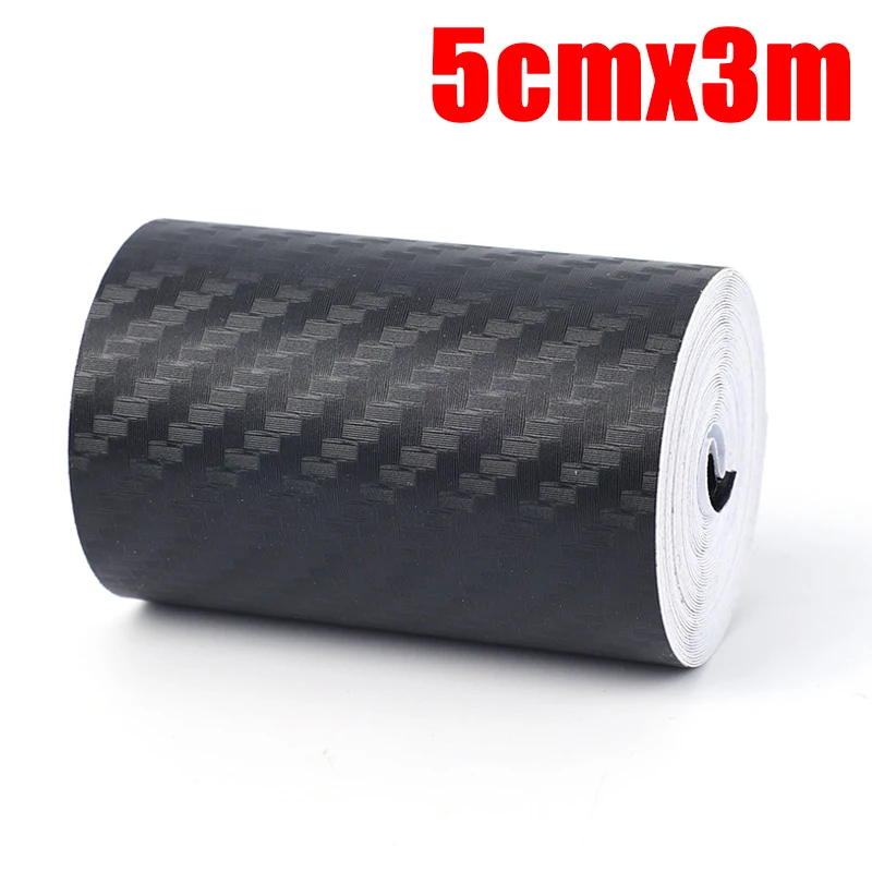 

3D матовая автомобильная наклейка из углеродного волокна, защитная полоса для самостоятельной пасты, автомобильный порог, край двери, лента против царапин, водонепроницаемая защитная пленка