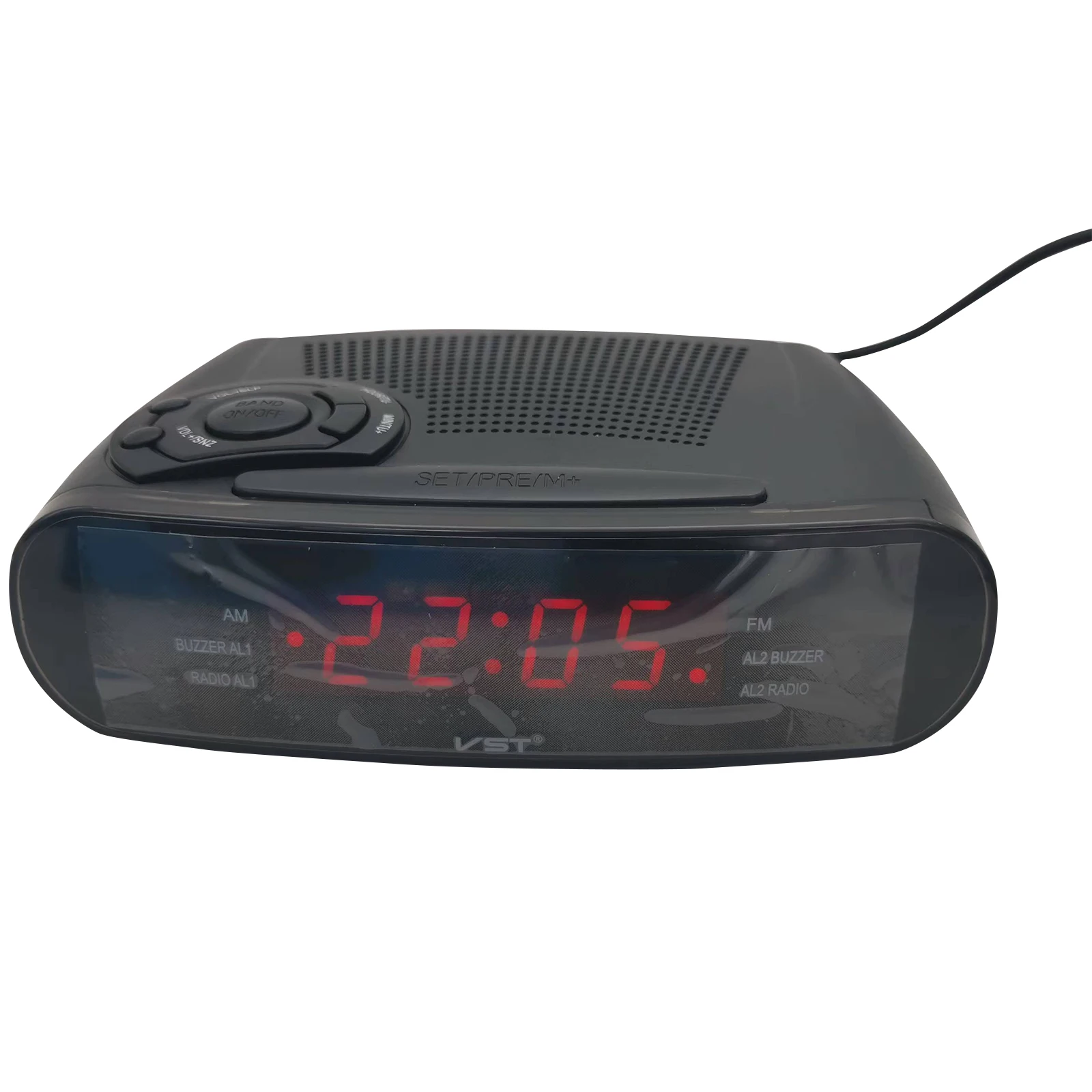 Radio With Am/fm Digital Led Display With Snooze, Battery Ba