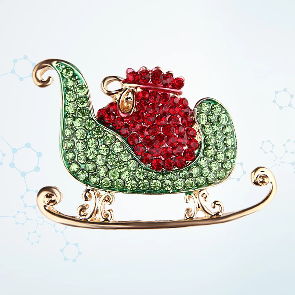 

1PC Christmas Brooch Rhinestone Breastpin Brooch Pin Clothing Accesories for Shawl Hat Clothes
