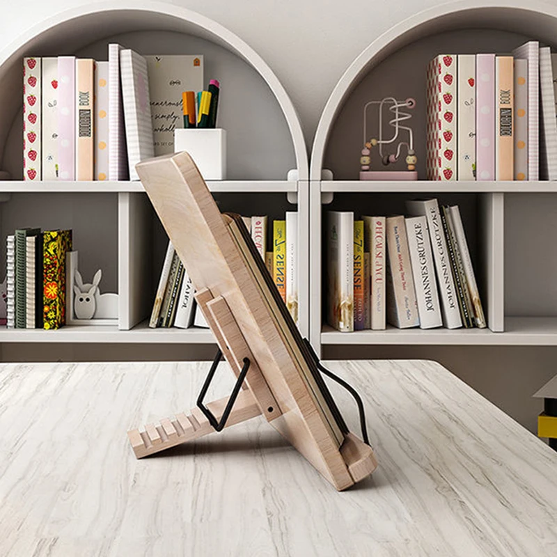 Adjustable Wood Reading Rest Tablet Book Holder Foldable Cook Home Study Room Desk Organizer 2022 |