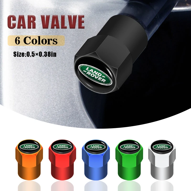 

4Pcs Metal Car Tyre Stem Air Valve Caps Universal for Land Rover Evoque L322 Range Emblem Discovery 2 3 4 Sport Car Accessories