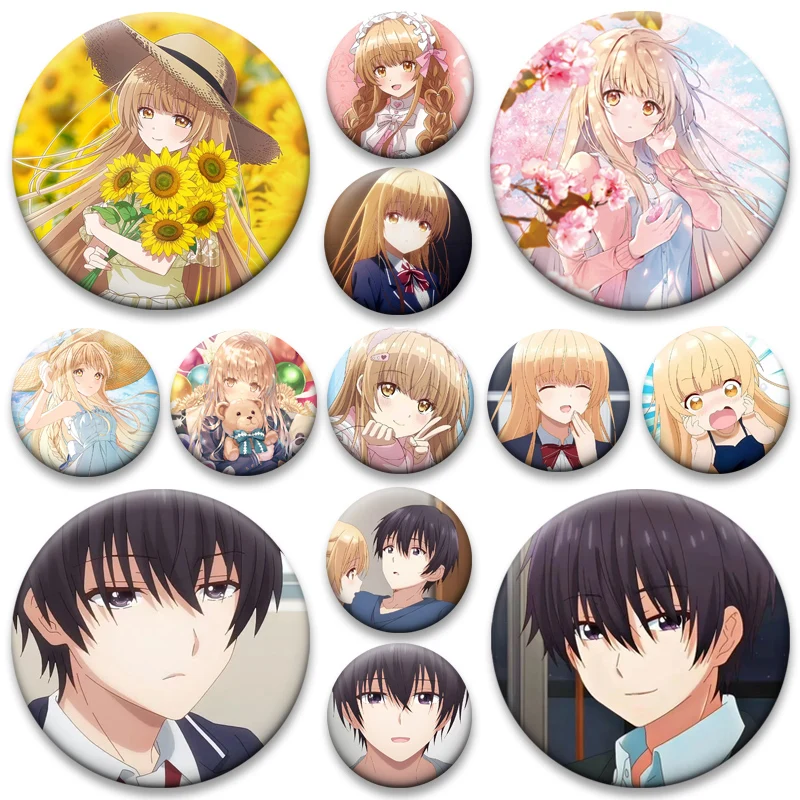 Фото Аниме Otonari No Tenshi-sama Ni Itsunonika Damashinin Ni Sareteita Ken Броши Pin Shiina Mahiru, FujiMiya Amane Значок Декор Сумки №1