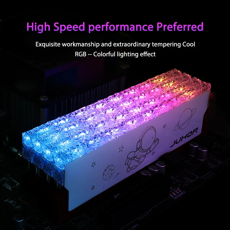 Память JUHOR RGB DDR4 8 ГБ x 2 16 3600 МГц DIMM двухканальная оперативная память для настольных