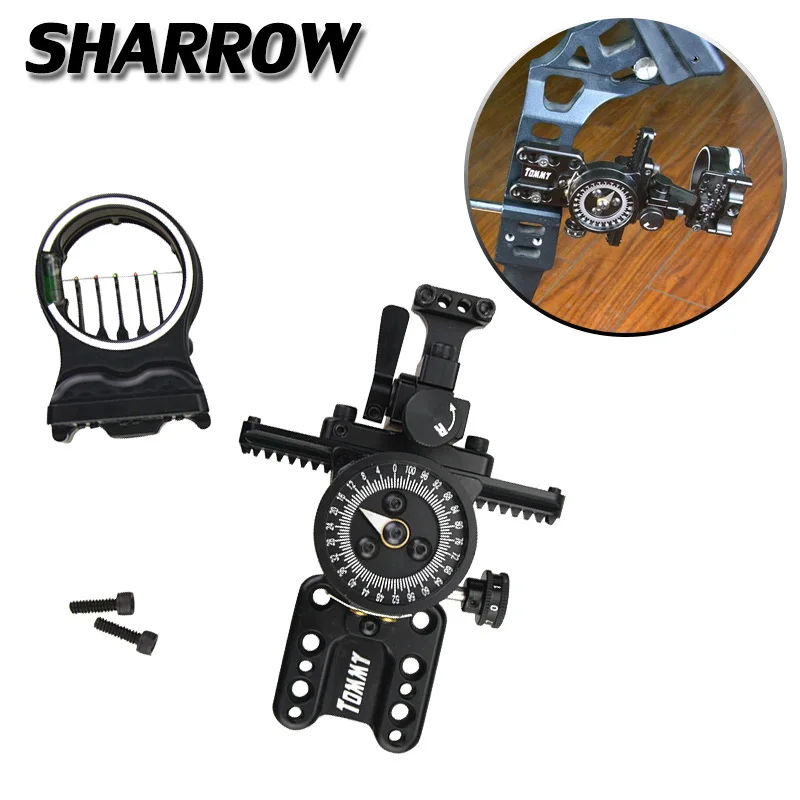 

1pc Archery Compound Bow Sight Micro Adjustable Pointer Lens RH For Outdoor Hunting Shooting Bow And Arrow Accessories
