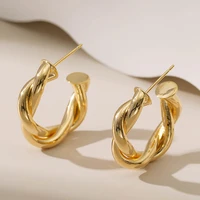 new original design simple fashion hoop earrings for women 18k gold geometric earrings womens exquisite jewelry accessories