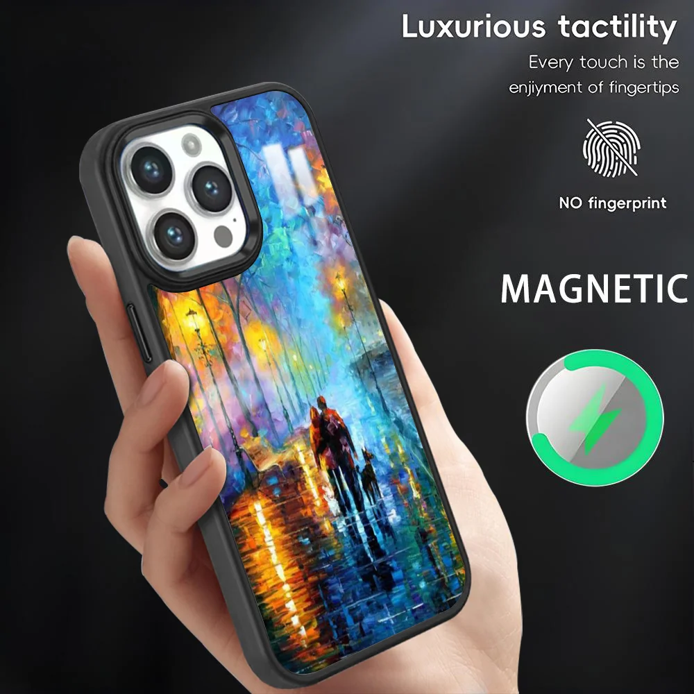 Чехол для телефона L-Leonid Afremov с масляной живописью iPhone 16 15 14 13 12 11 Pro Max Plus Mini