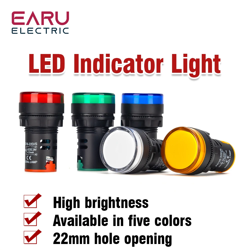 

Индикаторная лампа EARUELECTRIC AD16-22DS 22 мм