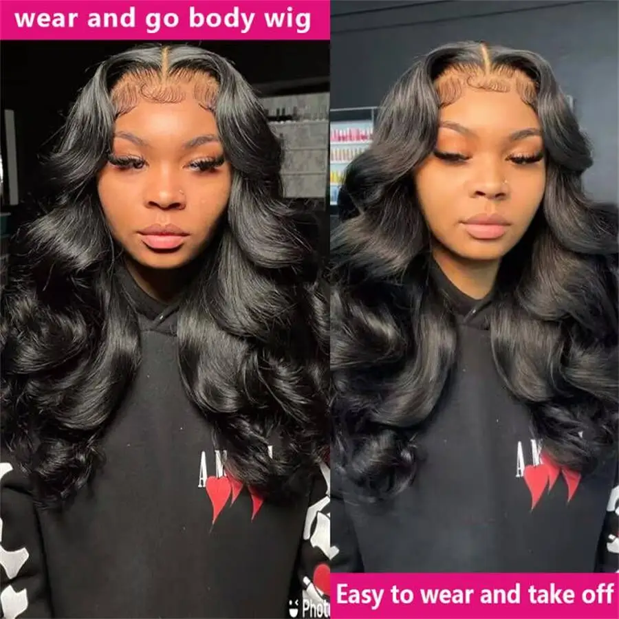 Парик из натуральных волос 4x4 готовый к ношению волнистый безклеевой парик