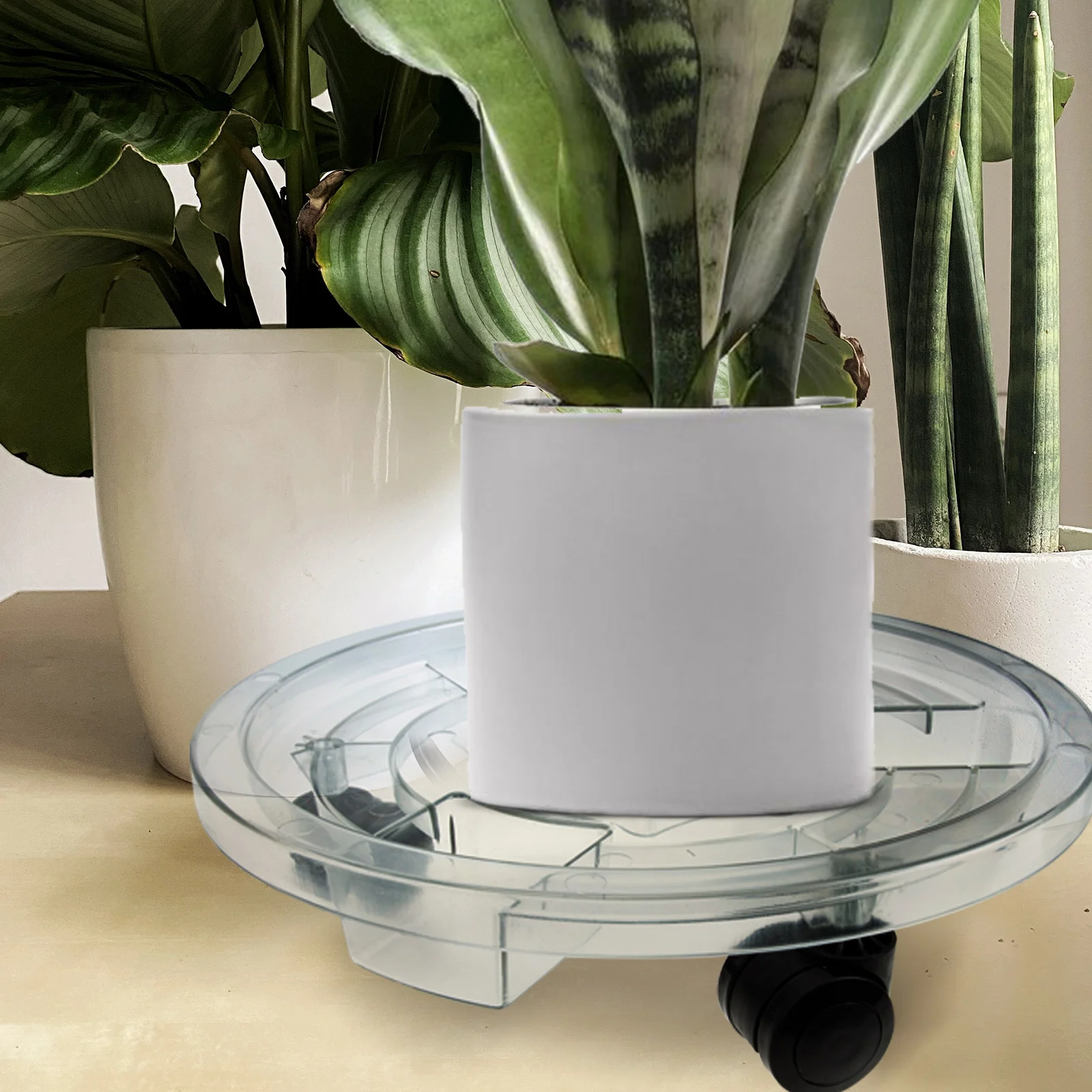 

Pot Wheels Tray Stand Flower Planterwith Rolling Trolley Base Dolly Rack Saucer Pots Roller Mover Flowerpot Garden Stands Potted