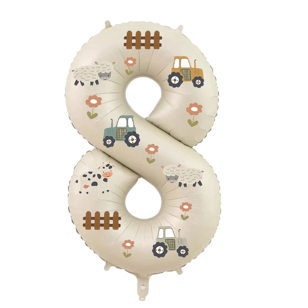 

32-дюймовый цифровой воздушный шар с наклейками с сельскохозяйственными животными, подходящий для украшения вечеринок и свадеб на день рождения для взрослых и детей.