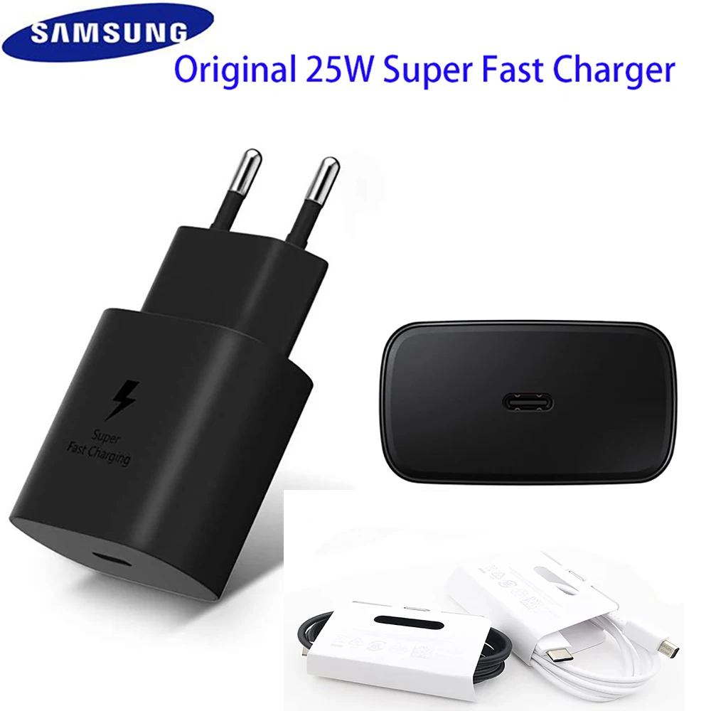 

Original Samsung S21 S20 5G 25w Charger Super Fast Charge Usb Type C Pd PPS Quick Charging EU For Galaxy Note 10 Note 20 Ultra