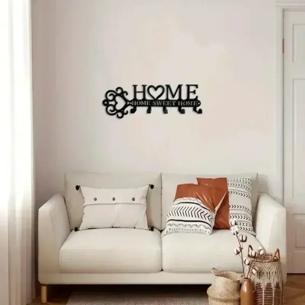 Металлический Настенный Держатель Для Ключей С 5-крючками