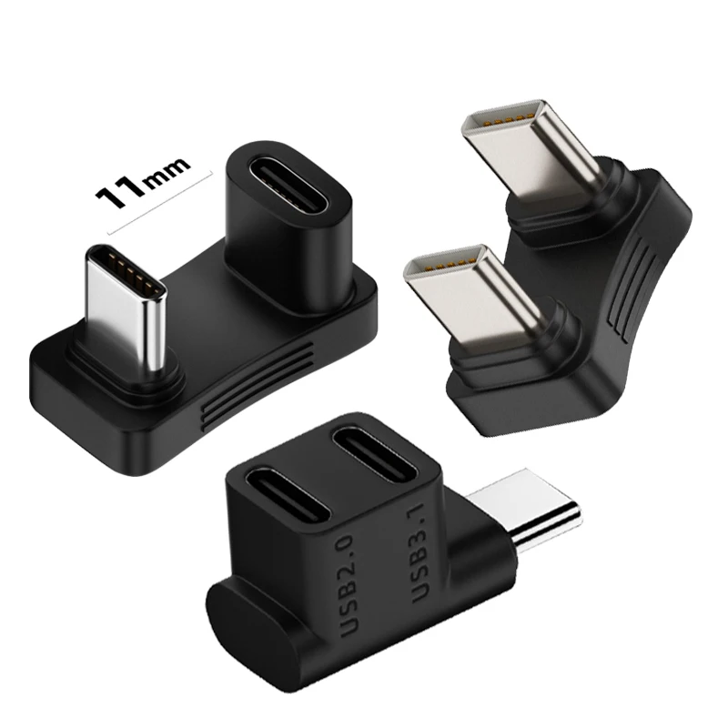 Адаптер 100 Вт USB 3.2 Type C штекер-гнездо от 1 до 2 адаптер OTG 10 Гбит/с быстрая зарядка