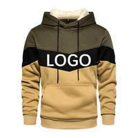 custom logo brand mens patchwork hoodies autumn warm hooded sweatshirt fashion casual streetwear male tracksuit top