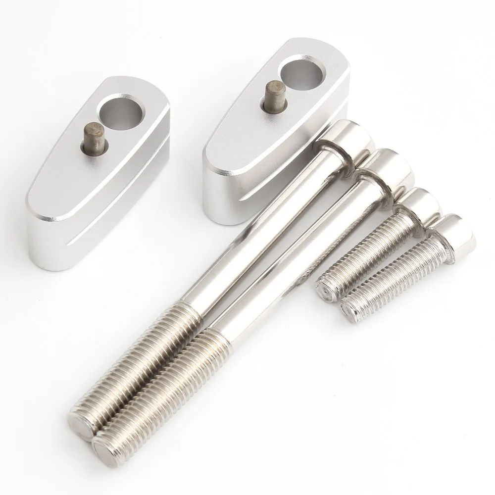 

Universal For BMW Handle Clamp Riser Bar High-strength Silver Aluminum Alloy