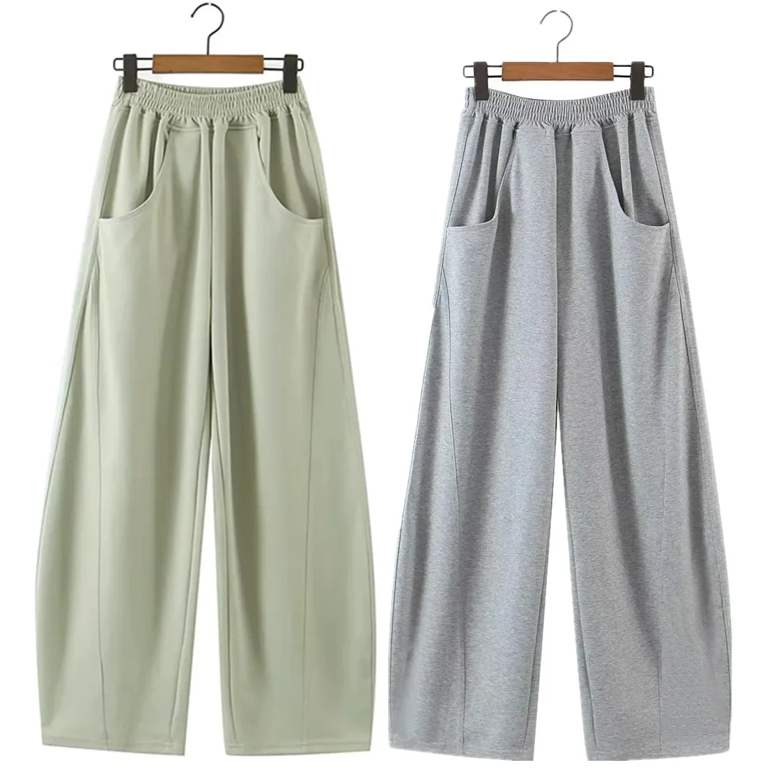 

Withered 2023 Ins Fashion Blogger Vintage Boyfriend Loose Trousers Drawstring Casual Harem Pants Women