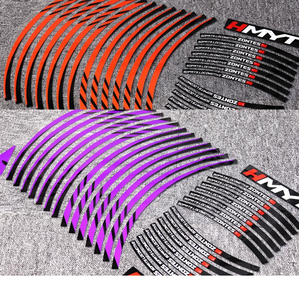 

For zontes 310x motorcycle accessories wheel hub sticker waterproof reflective rim personalized edge Decal