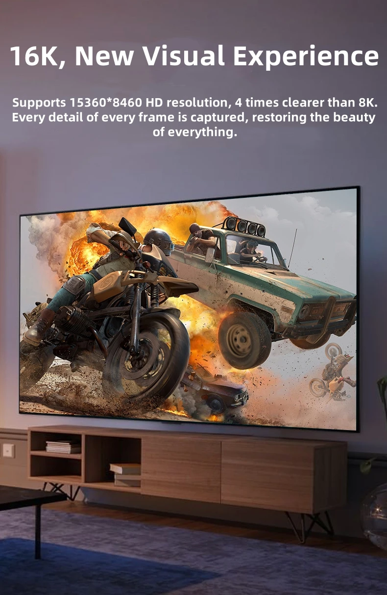 Кабель Displayport 16K видео-аудио 8K для Xiaomi TV Box ПК Ноутбук Монитор Видеоигровой кабель