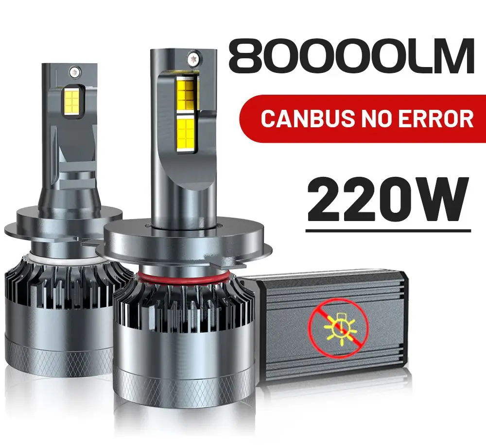

Светодиодные Автомобильные фары H7 H4 220 лм Canbus 9005 Вт H1 H8 H11 лампа 9006 HB3 9012 HB4 6000 Светодиодная лампа турбо лампа K белый 12 В