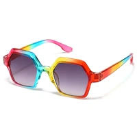 2022 new modern retro square flat top sunglasses ins hot vintage colorful frame women sunglasses gafas de sol