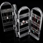 Органайзер для ювелирных украшений, 4 панели, акриловый держатель для сережек, макияж