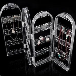 Органайзер для ювелирных украшений, 4 панели, акриловый держатель для сережек, макияж