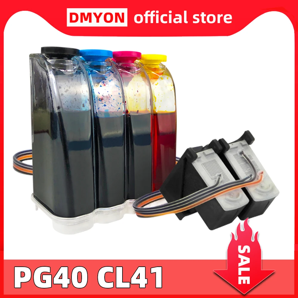 

DMYON CISS PG40 CL41 Compatible for Canon Ink Cartridge MP145 MP150 MP160 MP170 MP180 MP218 MP228 MP450 MP460 MP476 Printer