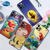 the little mermaid case for iphone 13 12 mini 11 pro 7 8 xr x xs max 6 6s plus se 2022 tpu fitted capa soft phone cover