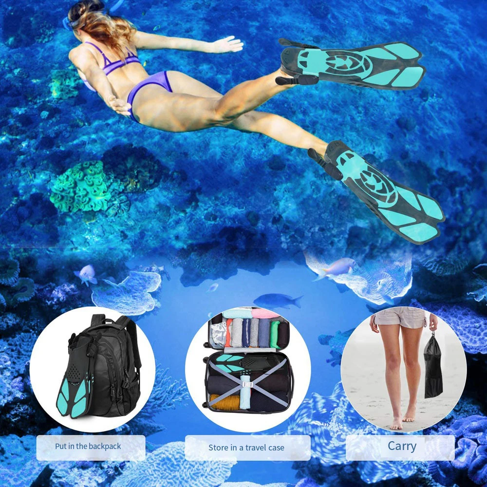 

Профессиональная обувь с ластами для подводного плавания, регулируемая плавательная обувь для взрослых, силиконовые длинные Погружные Ласты для подводного плавания