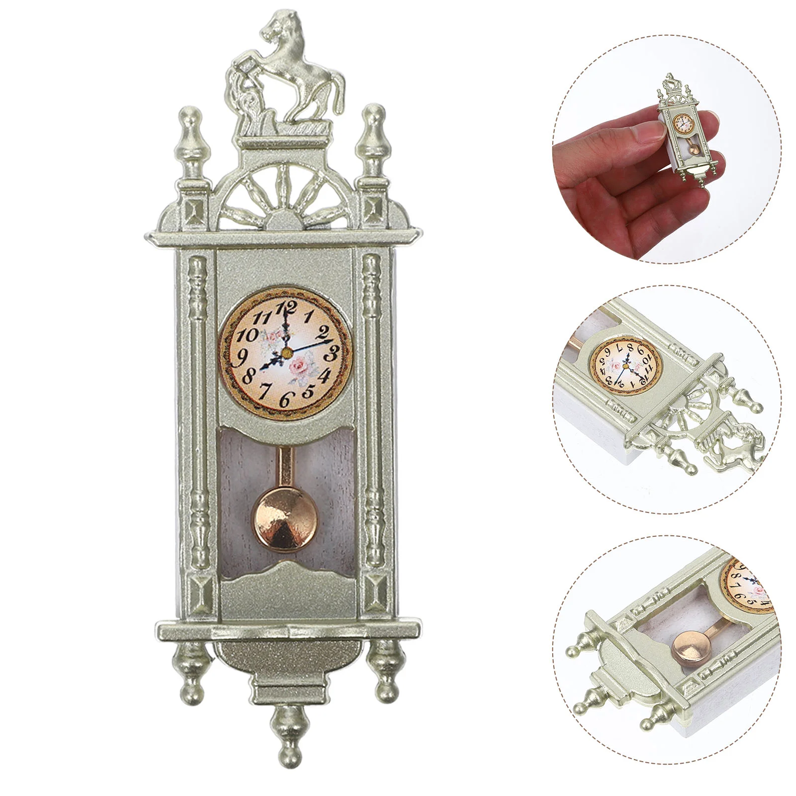 Кукольный домик часы подвеска маленький маятниковый мебель миниатюрный