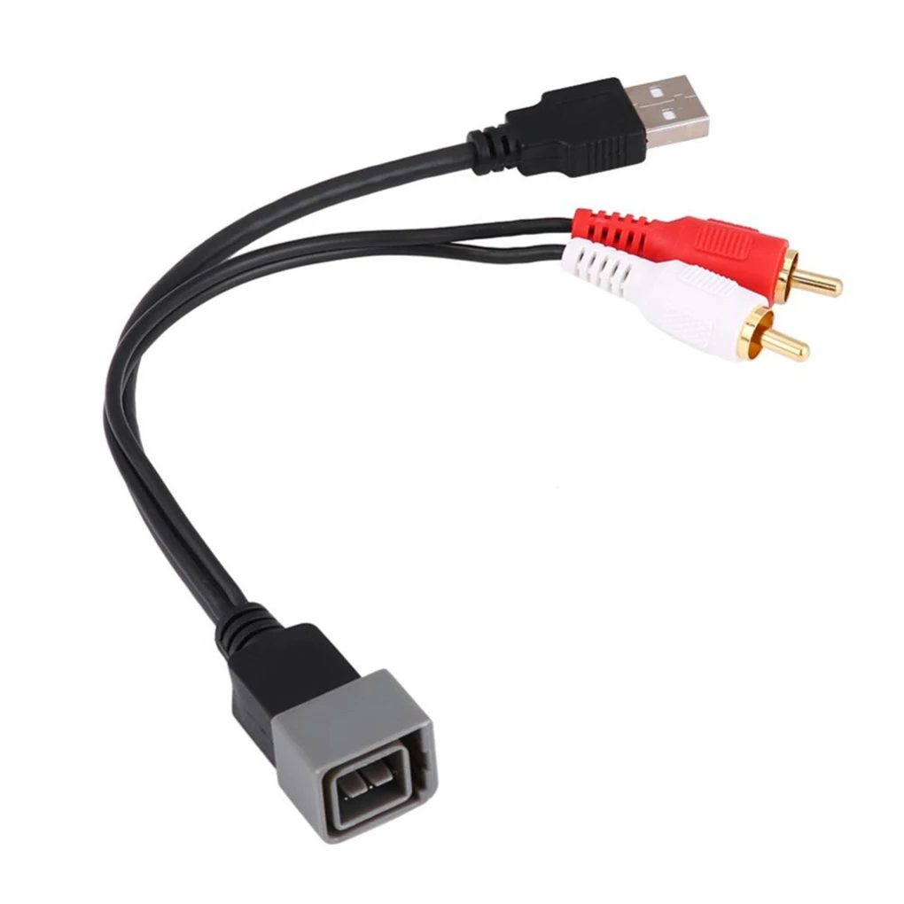 

2 Pieces Car Audio Adapter Cable USB CD Player Converter Conversion Connector Automotive Upgrade Modification Accessories