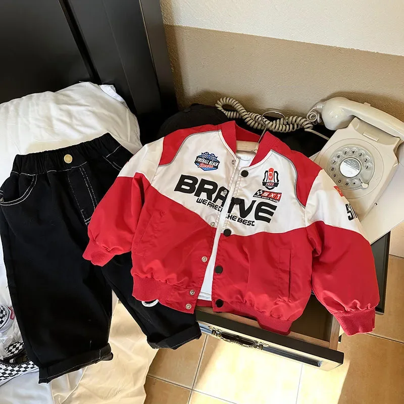 

Spring Baseball Jacket Racing Coat Big Kids Teens Fashion Clothes For Teens Girls Boys Cardigan 4 To 12 Children Outwear Coats