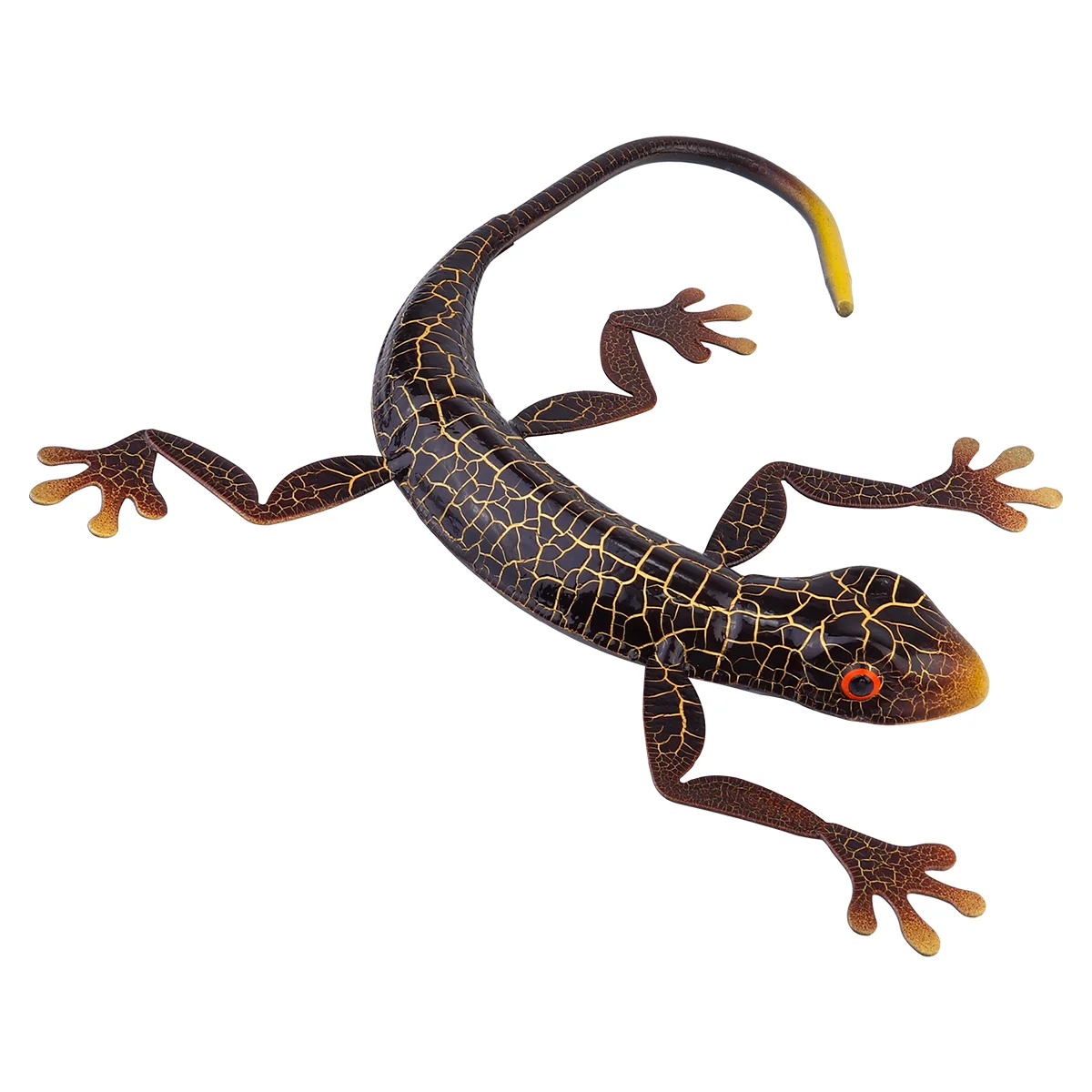 

Wall Geckometal Decor Lizard Sculpture Garden Hanging Outdoor Yard Iron Decorations 3D Inspirational Animal Decoration Statue