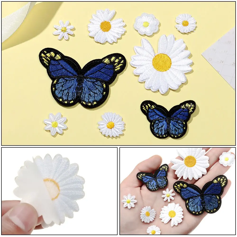 Швейная одежда вышитые Смешанные патчи с помощью утюга вышивкой маленькая