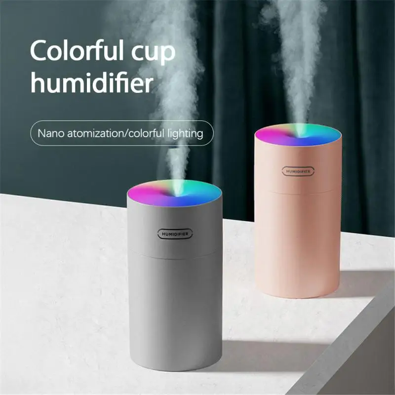 

270ml Air Humidifier Oil Diffuser Portable USB Cool Mist Sprayer With Colorful Night Light For Home Car Humidificador