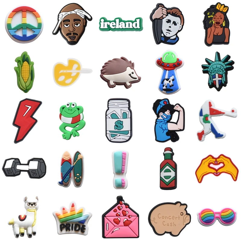 

Shoes Accessories Para Pins Women Charm Boy Shoe Charms Wholesale Bulk Packs Girl Kids Decorations for Crocs Set Jeans Gifts Men