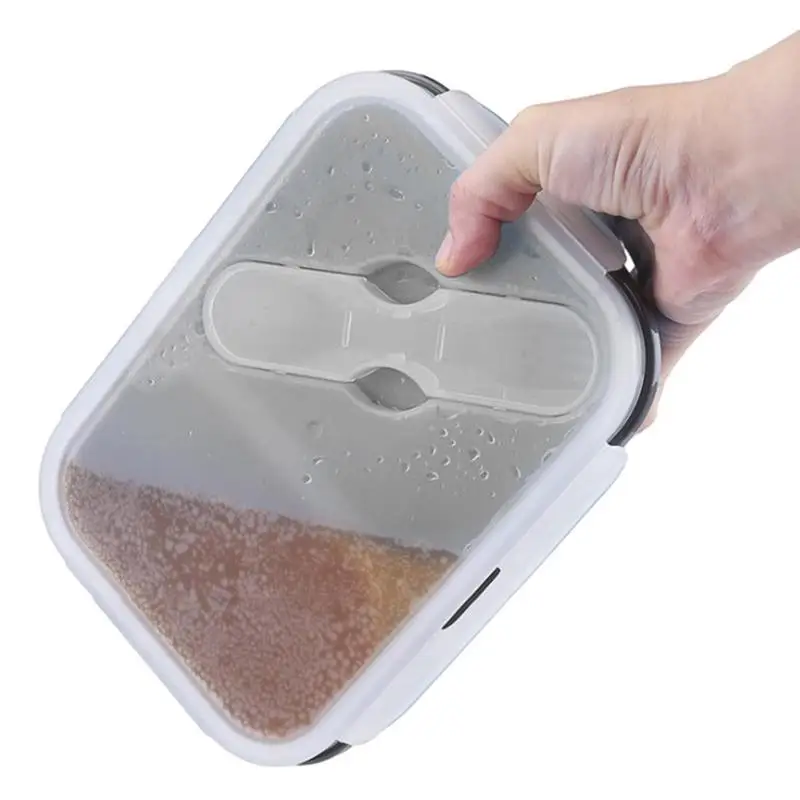 

Складной планшетофон с 2 отделениями, складной контейнер для обедов Bento, Большой Многоразовый силиконовый контейнер для хранения пищи