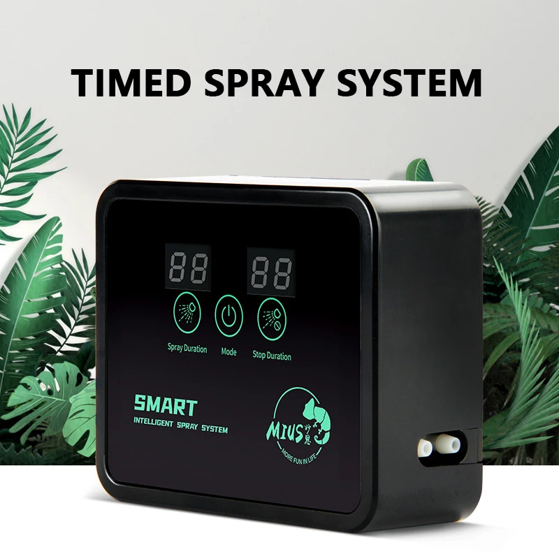 Intelligent Reptile Fogger Electronic Humidifier Timer Automatic Mist System Rainforest Water Spray Control Sprinkler Terrariums